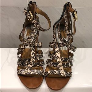 Dolce vita snakeskin sandals worn twice